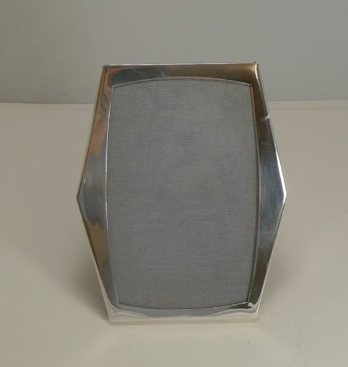 Stylish English Sterling Silver Photograph Frame - 1919