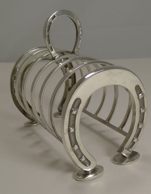 Antique English Novelty Silver Plated Toast Rack / Letter Holder C.1890