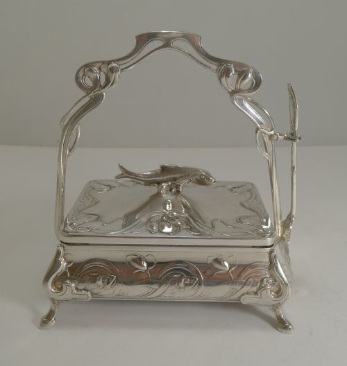 Art Nouveau Wmf Silver Plated Sardine Dish C.1900
