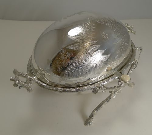 fig 2. Magnificent Antique English Revolving Breakfast Dish by Atkin Brothers c.1870
