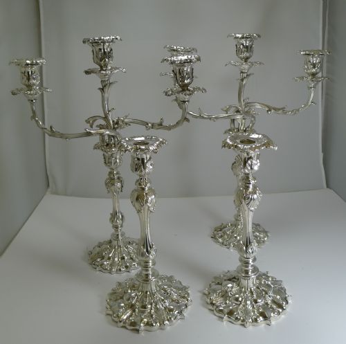 Suite Elkington Candesticks / Candelabra in Silver Plate - 1843 / 1879