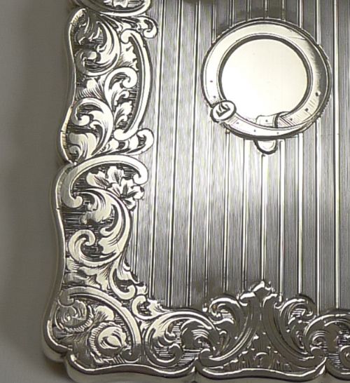 fig 1. Antique English Sterling Silver Card Case - 1857