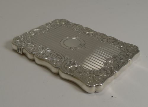 fig 2. Antique English Sterling Silver Card Case - 1857
