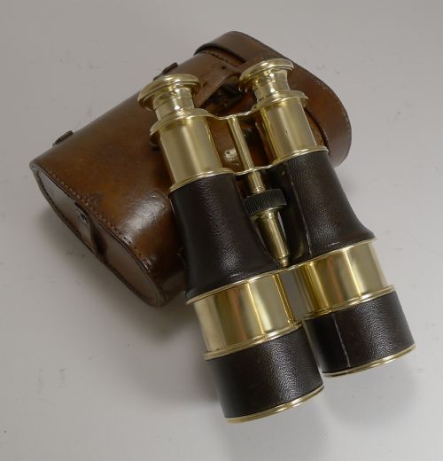 Superb Pair Ww1 Binoculars and Case - British Officer's Issue C.1916/1917