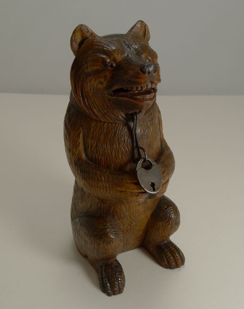 fig 1. Antique Black Forest Bear Novelty Money Box or Bank c.1890