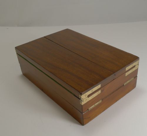 fig 2. Antique English Brass Bound Mahogany Artist's Box & Portable Easel c.1890 by C. Roberson & Co Ltd