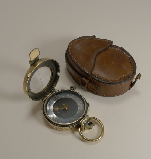 Ww1 1915 British Army Officer's Compass - Verner's Patent Mk VII by E. Koehn, Geneva, Switzerland