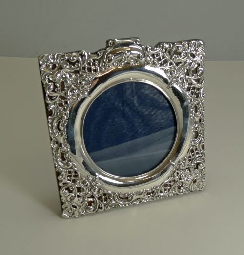 Antique English Sterling Silver Photograph Frame by Henry Matthews - 1899