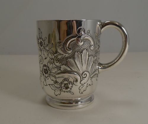 Victorian English Sterling Silver Christening / Child's Mug - 1896