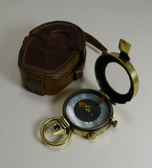 Ww1 1915 British Army Officer's Compass - Verner's Patent Mk VII by Cary, London