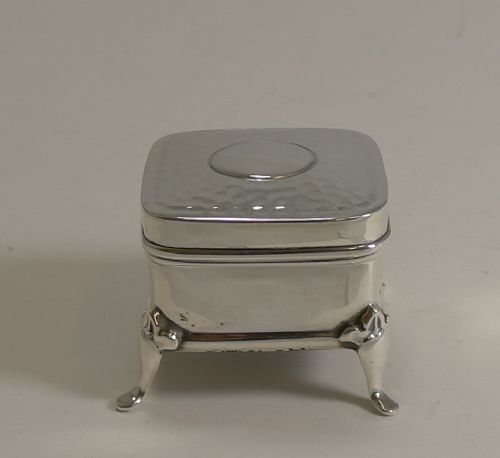 Charming Antique English Silver Ring Box - 1905