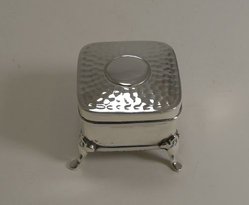 fig 1. Charming Antique English Silver Ring Box - 1905