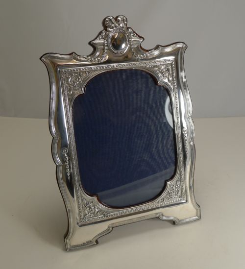 Magnificent and Grand English Sterling Silver Photograph Frame - 1910