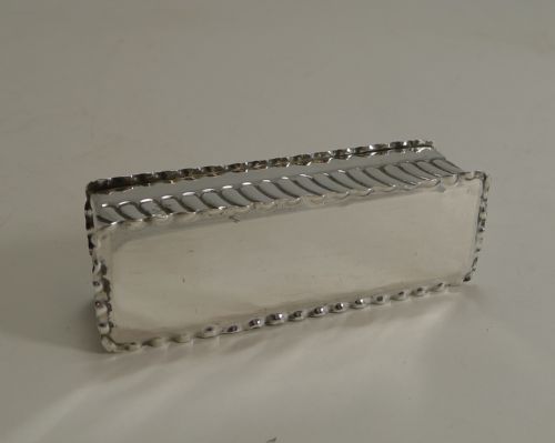 fig 1. Antique English Sterling Silver Ring Box For Three Rings - 1898