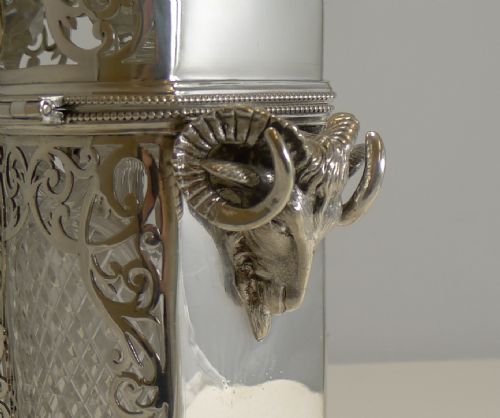 HEIRLOOM QUALITY THREE BOTTLE DECANTER BOX TANTALUS BY PHILIP ASHBERRY C1870 - ADDITIONAL PHOTO 5