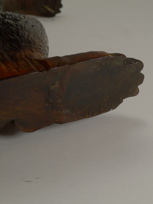 MAGNIFICENT CARVED BLACK FOREST MONKEY GONG C1890 - ADDITIONAL PHOTO 10