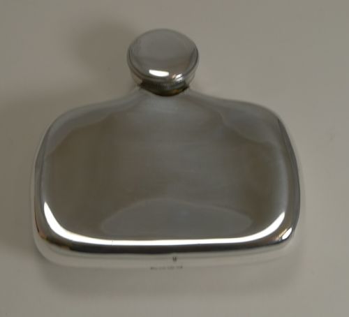 Unusual Hall's Patent Hip Flask by James Dixon and Sons C.1885