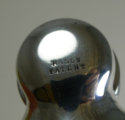 fig 2. Unusual Hall's Patent Hip Flask by James Dixon and Sons c.1885