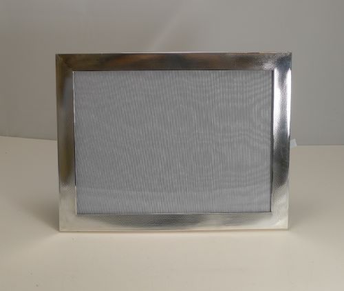 fig 1. Very Large English Art Deco Sterling Silver Photograph Frame by Mappin and Webb