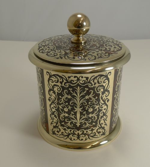 fig 1. Rare Antique English Boulle Tobacco Box c.1880