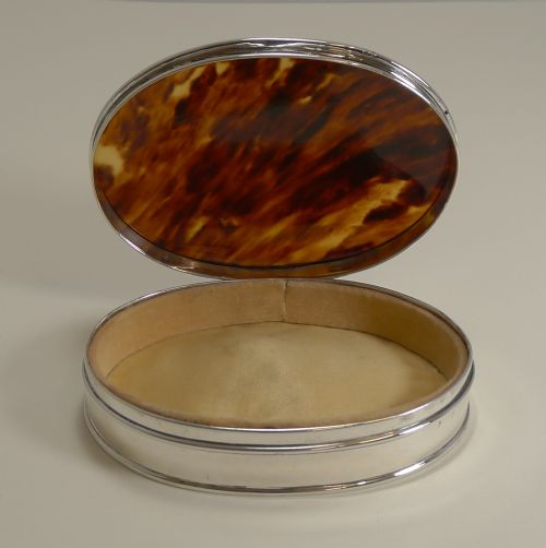 Asprey Silver and Tortoiseshell Cufflink / Jewellery Box - 1926