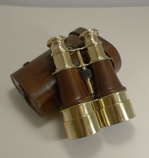 Superb Pair Ww1 Binoculars and Case - British Officer's Issue - 1918