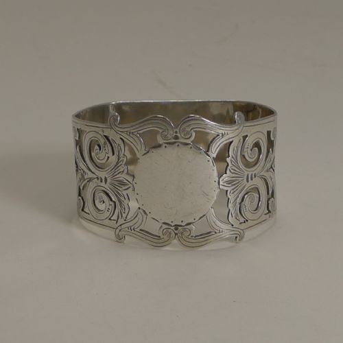 Antique, English Sterling Silver Napkin Ring - 1902
