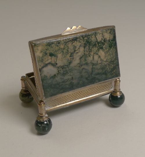 Antique French Moss Agate Box C.1900