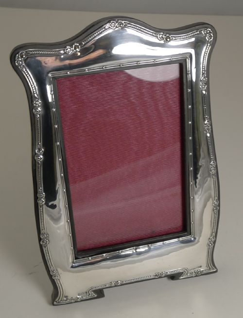 Antique English Art Nouveau Photograph Frame in Sterling Silver