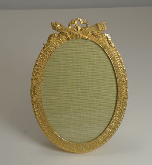 Antique French Gilded Bronze Photograph Frame C.1910