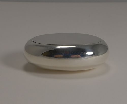 fig 1. Antique English Sterling Silver Tobacco Box by Adie and Lovekin - 1899