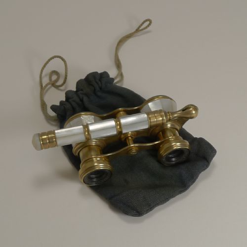 Antique Opera Glasses - Mother of Pearl C.1900, Signed, Iris, Paris