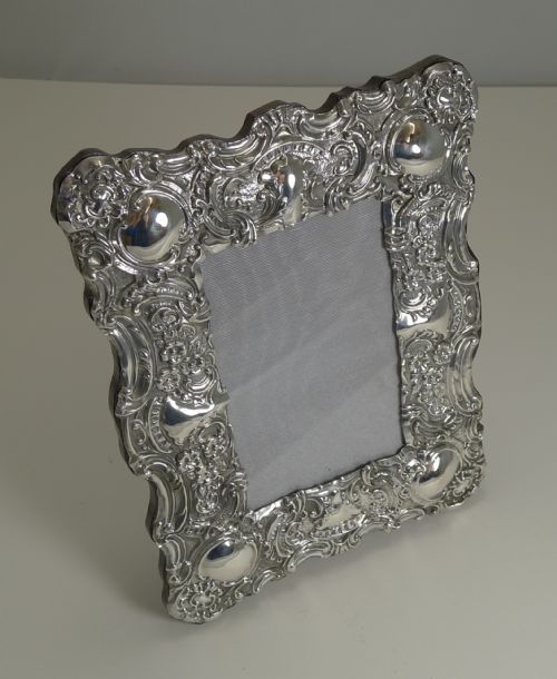 fig 1. Stunning Antique English Sterling Silver Photograph Frame - 1902