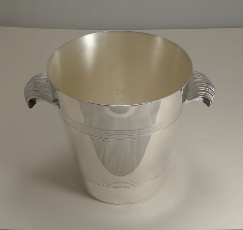 Stylish French Silver Plated Wine / Champagne Cooler C.1930