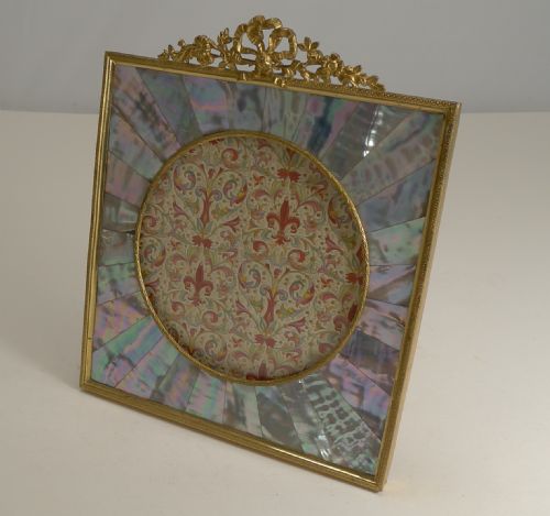 fig 2. Exquisite French Gilded Bronze and Mother of Pearl Photograph Frame c.1890