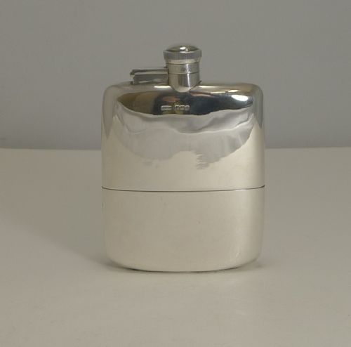 English Silver Hip Flask by James Dixon & Sons - 1924