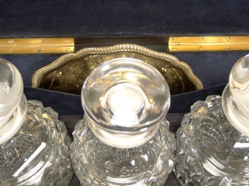 FINE ANTIQUE ENGLISH COROMANDEL DECANTER DRINKS BOX C1880 - ADDITIONAL PHOTO 7