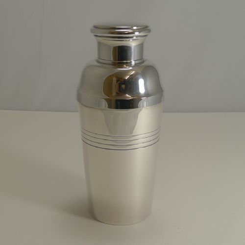 Large Art Deco Silver Plated Cocktail Shaker - French by Lancel, Paris C.1930/1940
