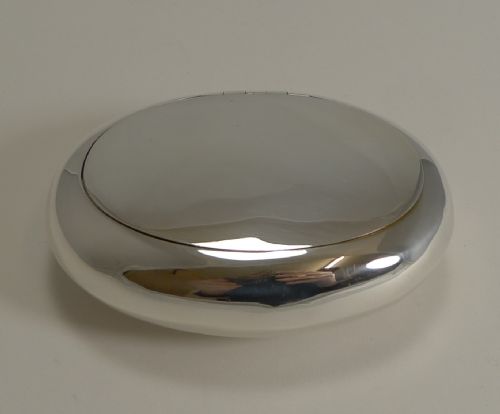 Antique English Sterling Silver Tobacco Box by Walker and Hall - 1910