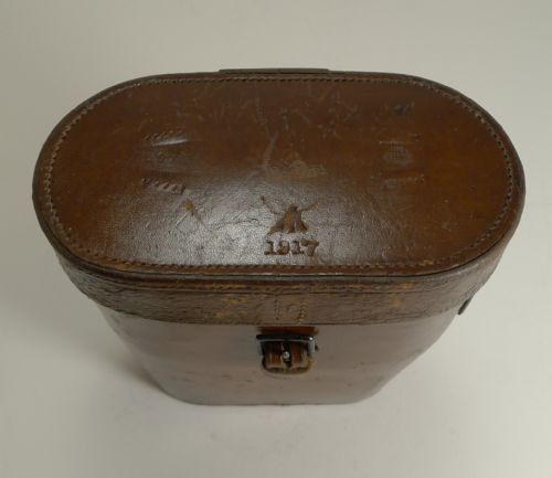 fig 2. Pair WW1 Binoculars and Case - British Officer's Issue - 1917 - Signed Dolland, London