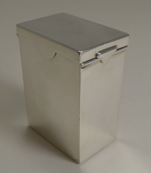 fig 1. English Victorian Sterling Silver Playing Card Box - 1899