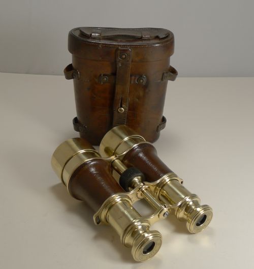 Ww1 Issued Antique French Binoculars Signed L. Petit, Paris