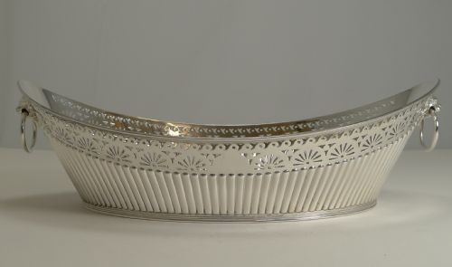 Antique English Silver Plated Bread Basket by James Dixon & Sons