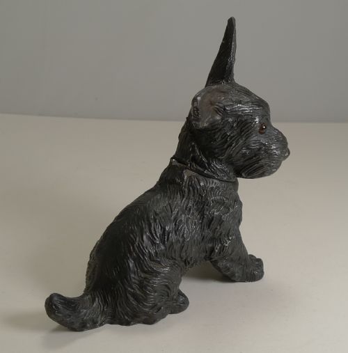 fig 1. Charming Scottish Terrier Puppy Novelty Inkwell c.1920