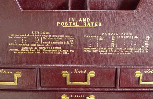 fig 3. Magnificent Antique English Leather Stationery Cabinet by Thornhill, Bond St c.1900