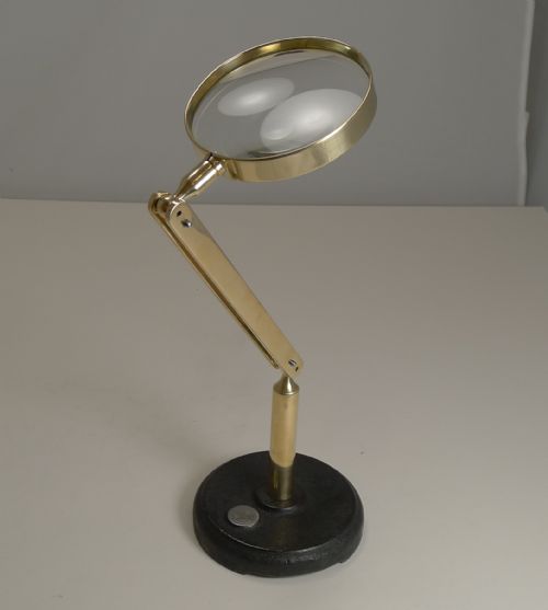 Vintage English Reticulated Magnifying Glass by C. Baker, London C.1930