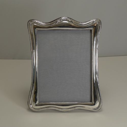 Elegant English Sterling Silver Art Nouveau Photograph / Picture Frame - 1926