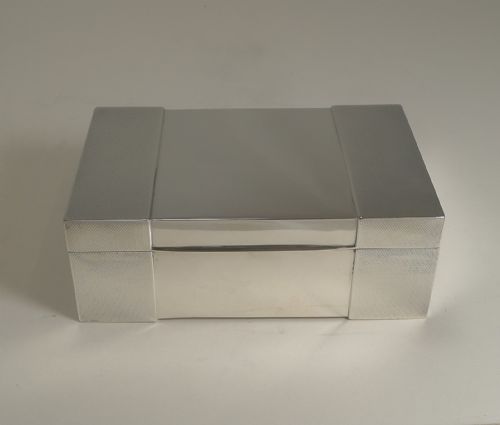 Vintage English Art Deco Sterling Silver Box - 1932 by Goldsmiths and Silversmiths Co.