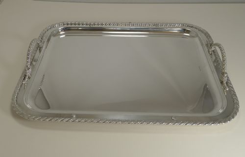 Vintage Christian Dior Silver Plated Serving Tray C.1970