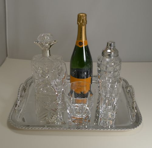 fig 1. Vintage Christian Dior Silver Plated Serving Tray c.1970